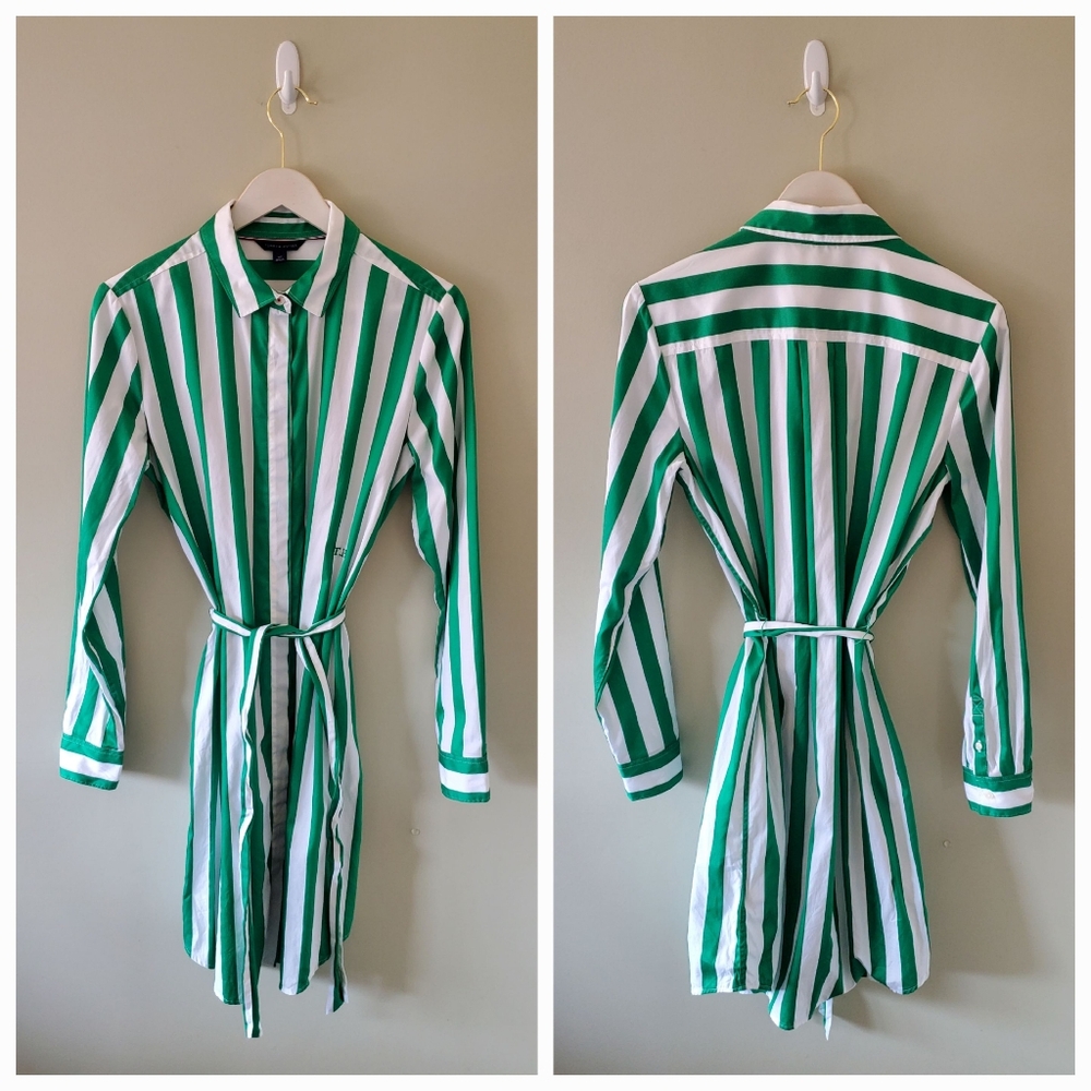 NWOT Tommy Hilfiger S Old Money Country Club Parisian Chic Resortwear Midi Dress - Picture 3 of 15